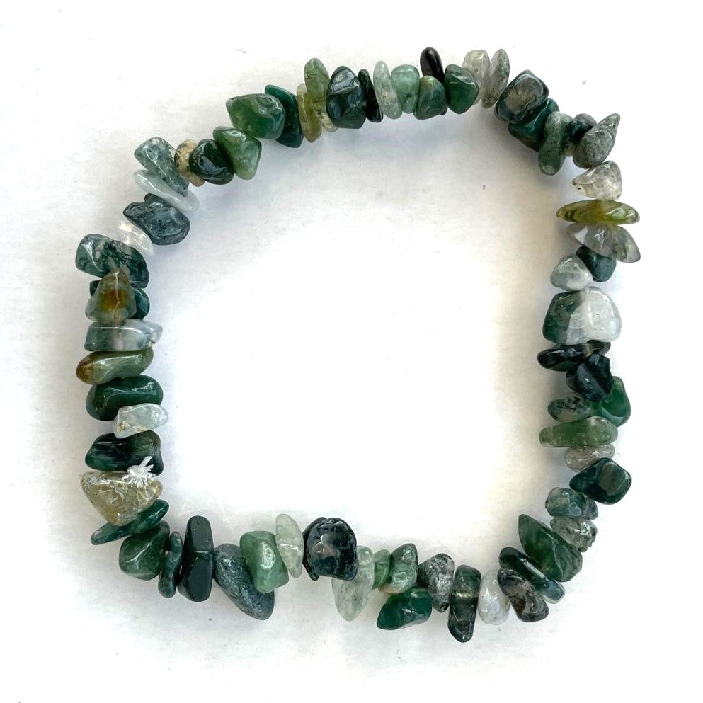 Moss Agate Chip Bracelet Moss Agate Chip Bracelet